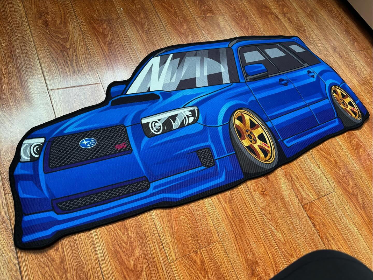 Custom Forester Facelift Floor mat Rug Blue