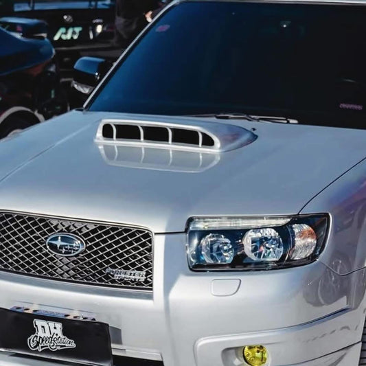 Subaru Forester SG5 SG9 STI Style Big Bonnet Scoop – Fiberglass | Unpainted | Direct Bolt-On